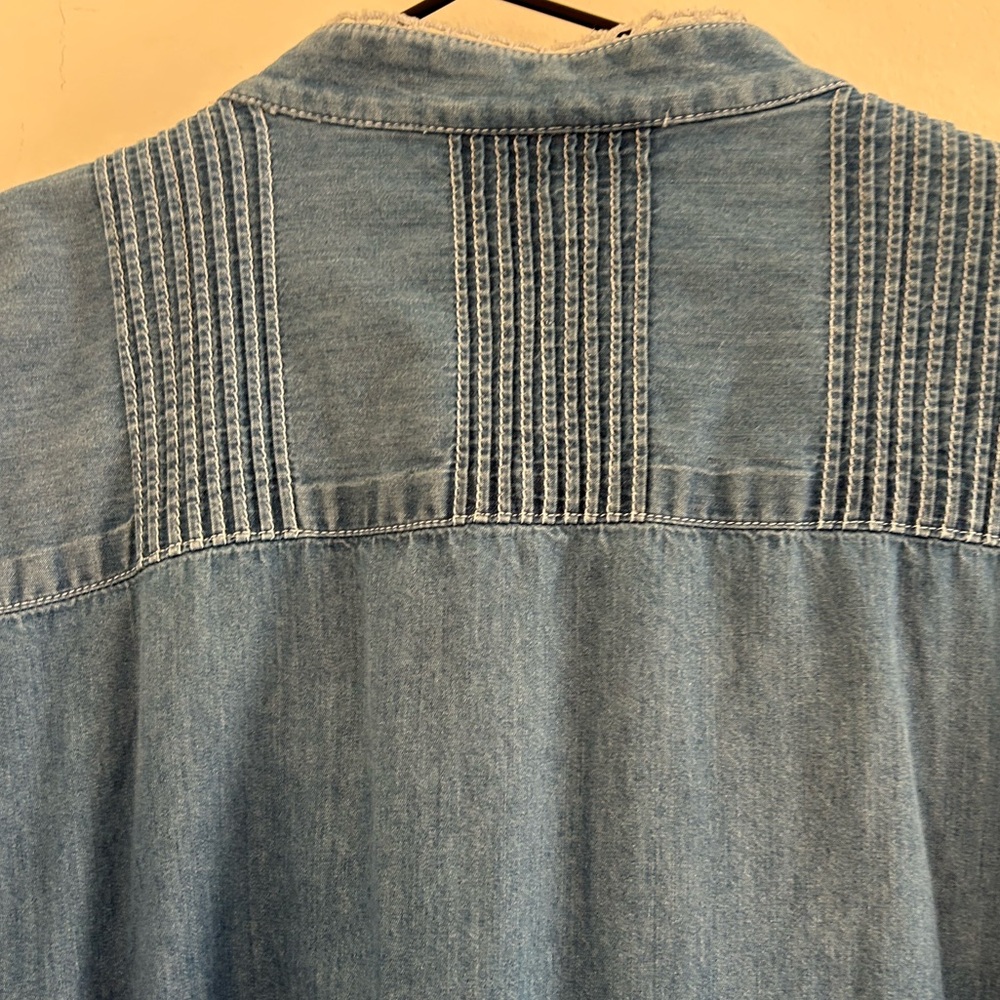 Vintage LAUREN Ralph Lauren Chambray Button Down 3x - Picture 5 of 5